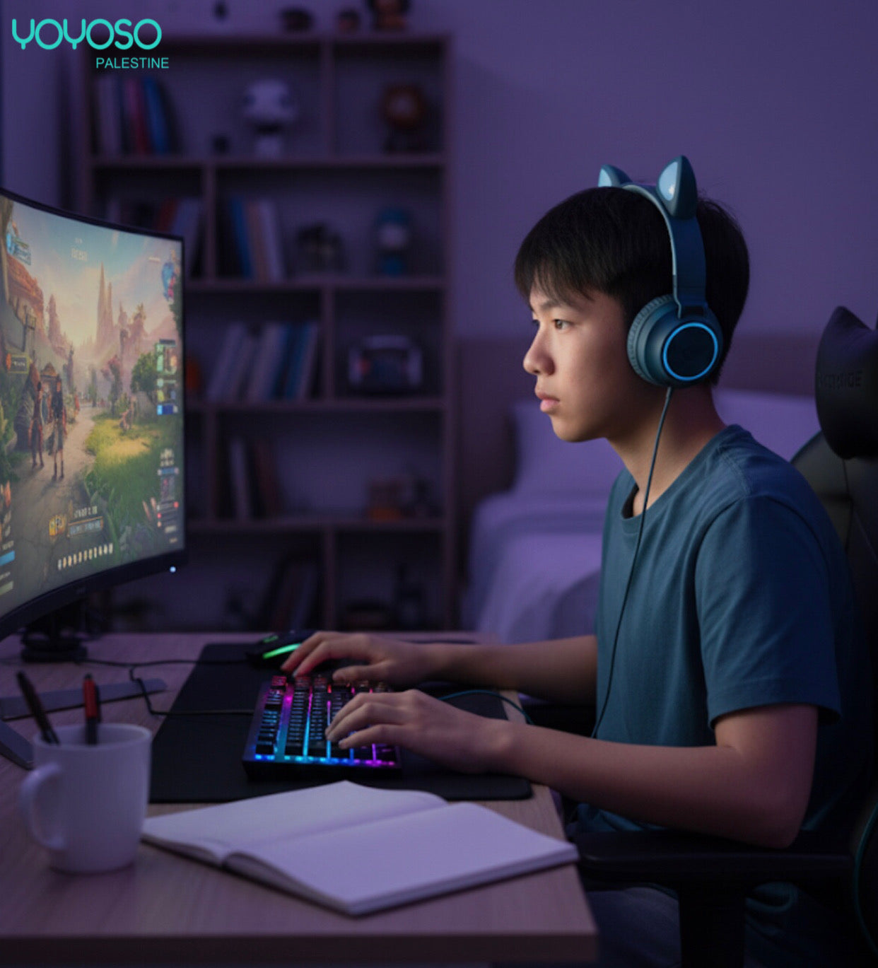 Colorful Foldable Cat Headphones