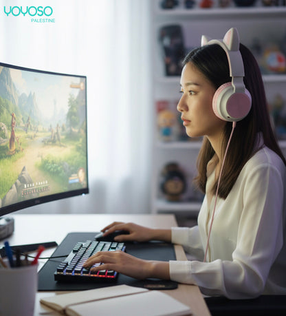 Colorful Foldable Cat Headphones