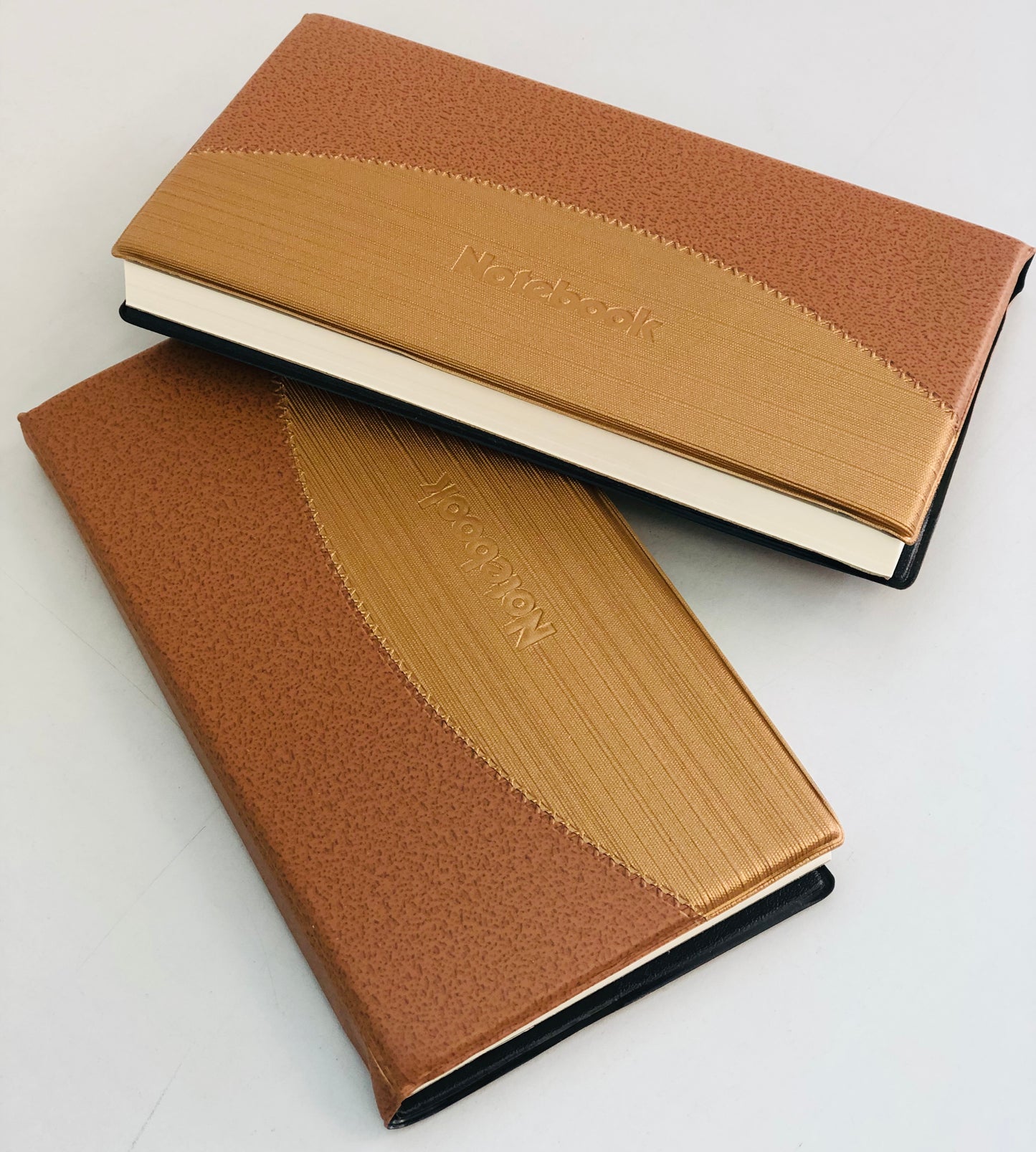 A6 brown rectangular notebook lined