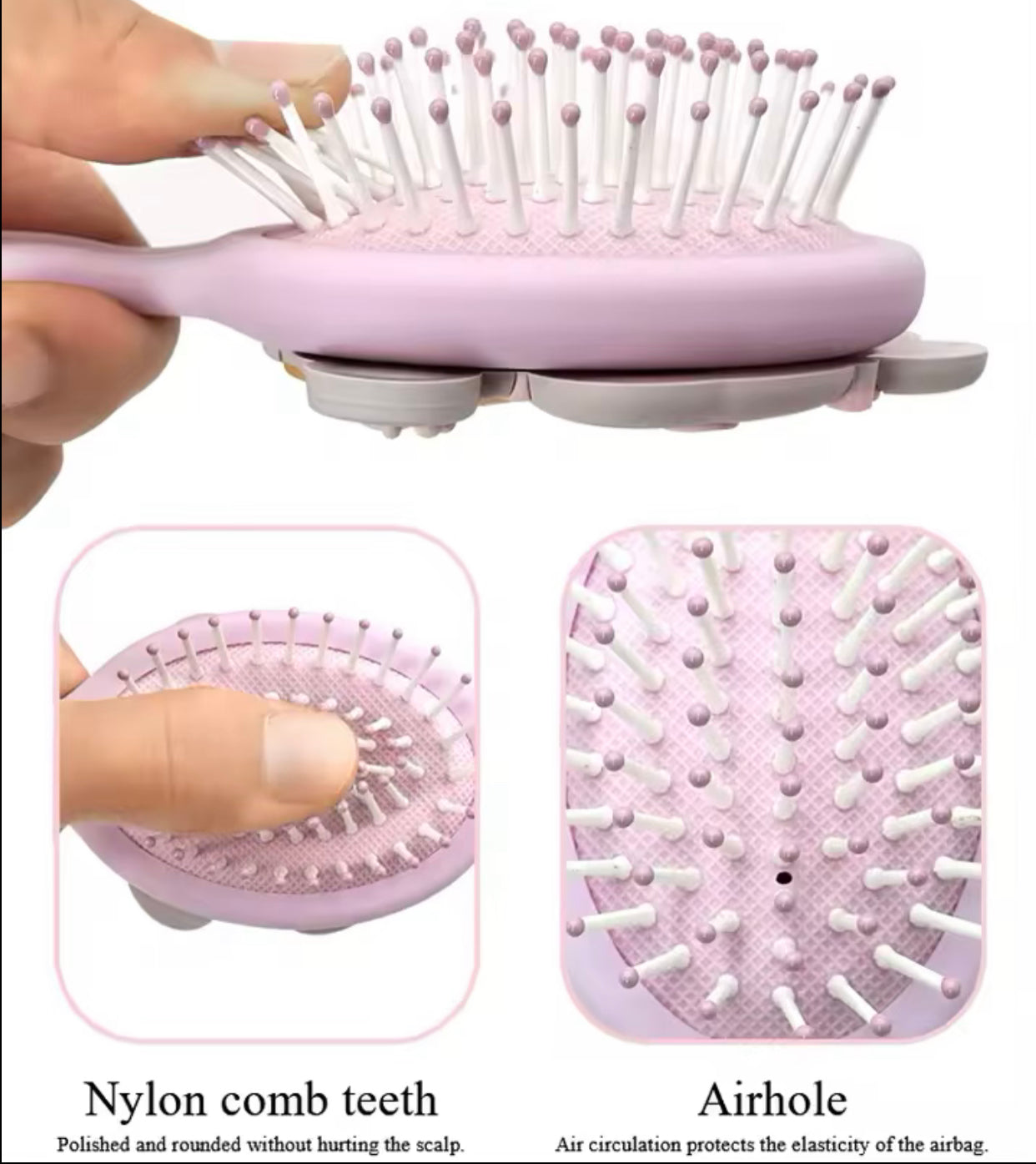 فرشاة شعر بلاستيك صغيرة ارنب