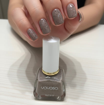 طلاء أظافر بني كاكو لميع