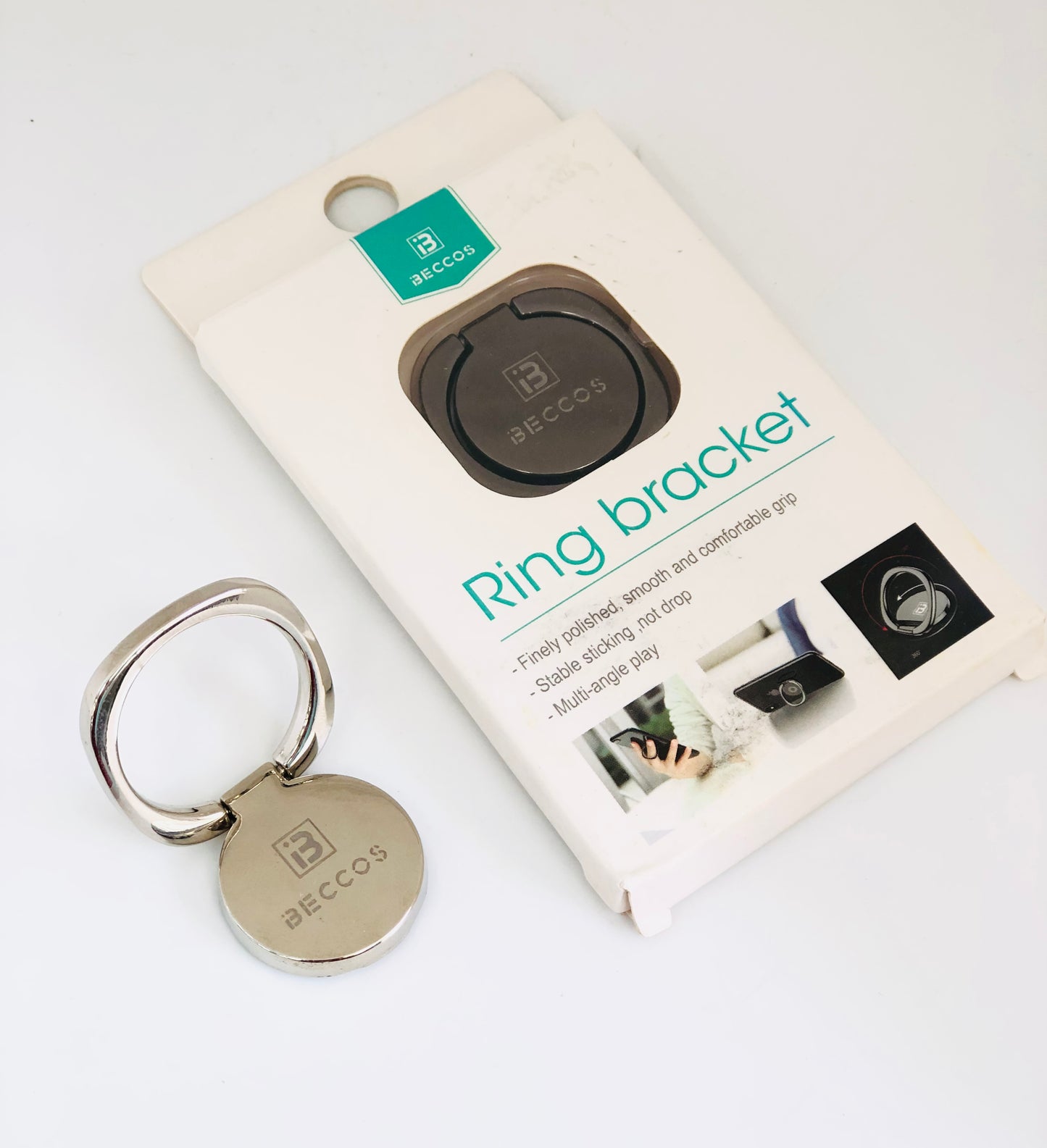 RING حاملة موبايل حديد مع علاقة