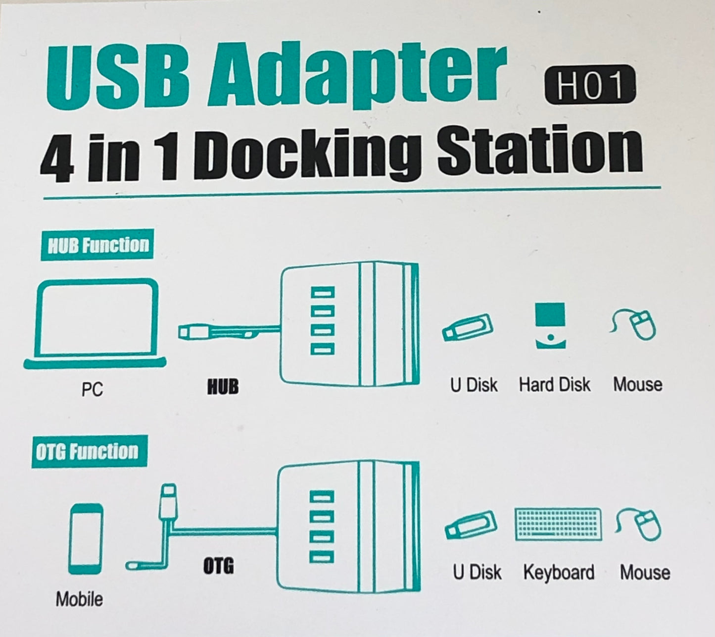 رباعي USB موزع