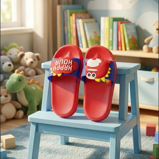 Red and blue dinosaur baby diaper