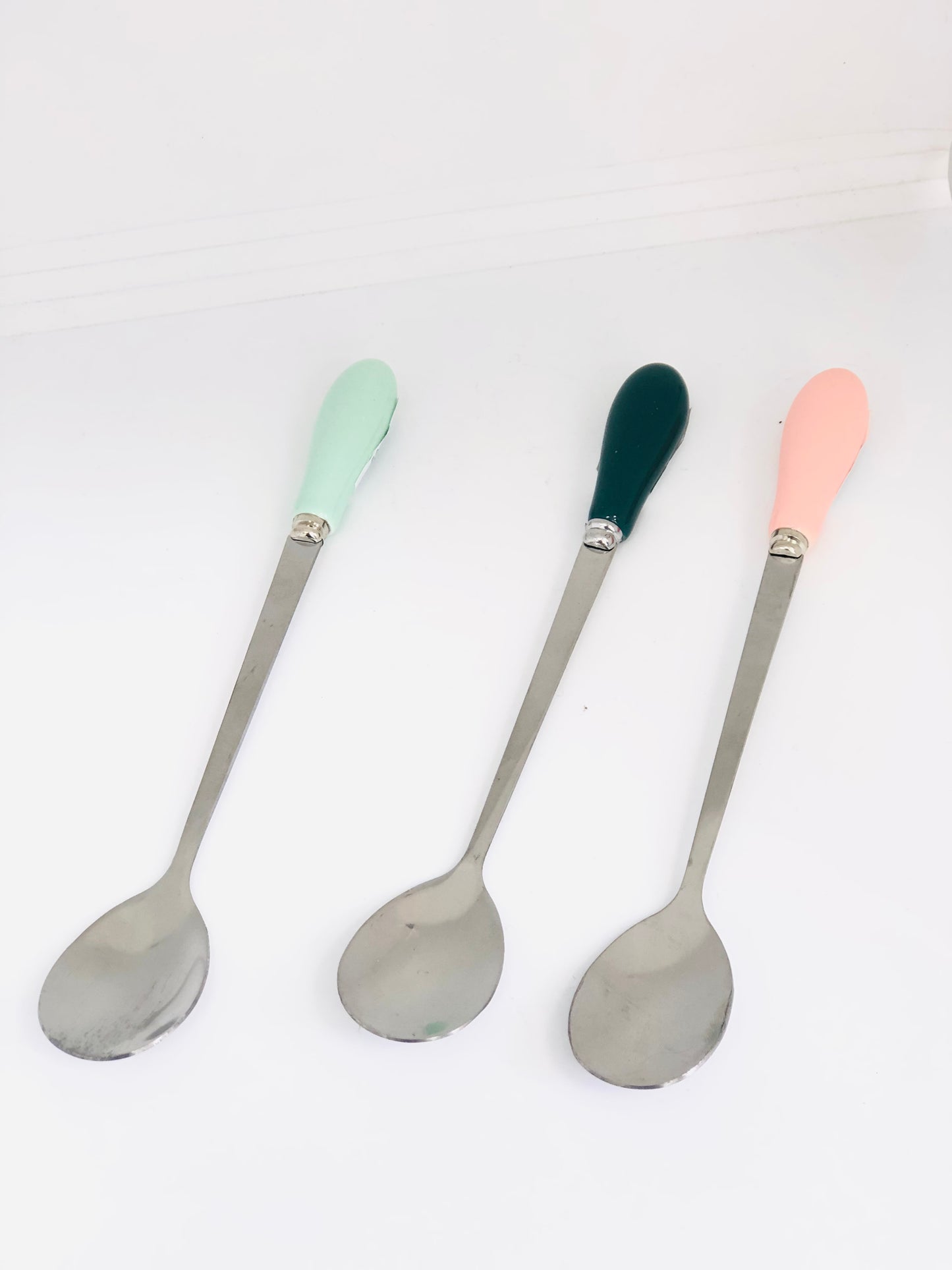 Small size ceramic spoons with long handle