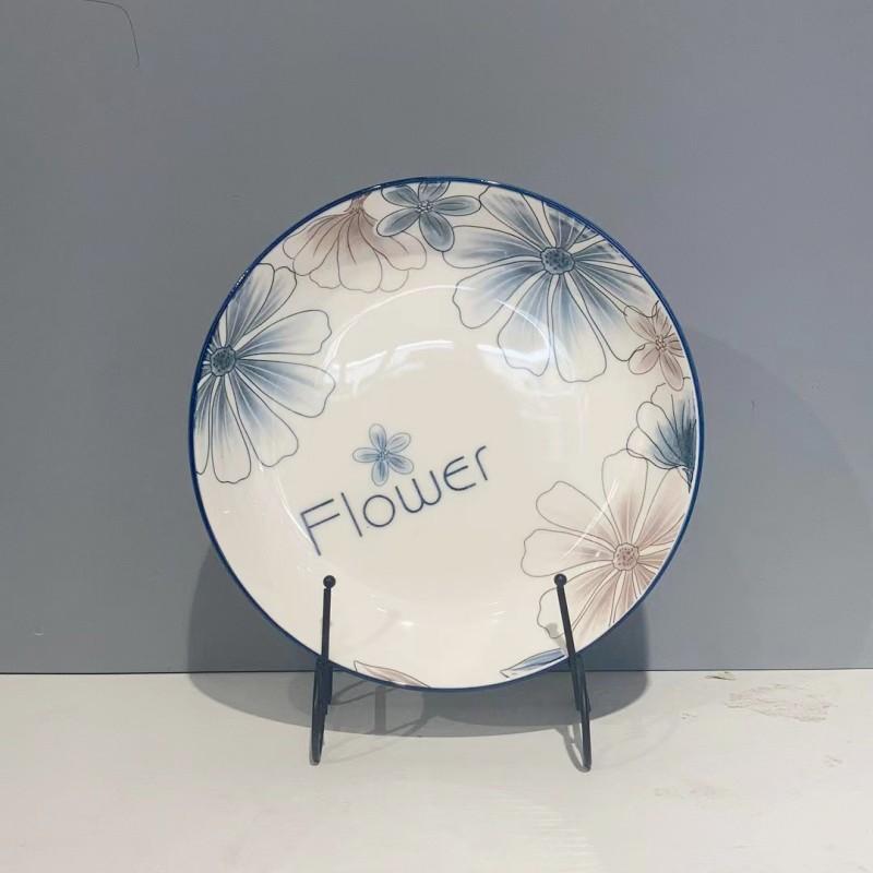 Flower صحن سيراميك 8 انش
