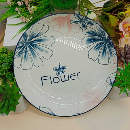Flower صحن سيراميك 8 انش
