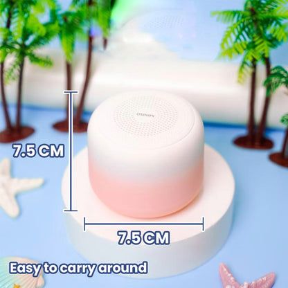 Pink and white wireless speaker