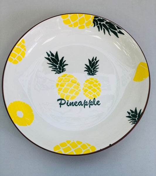 Pineapple ceramic plate 8 inches