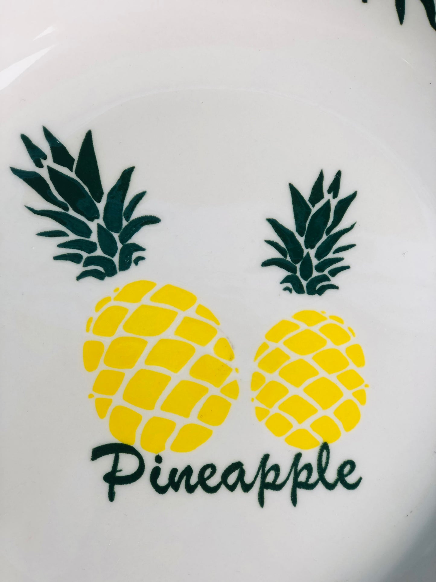 Pineapple ceramic plate 8 inches