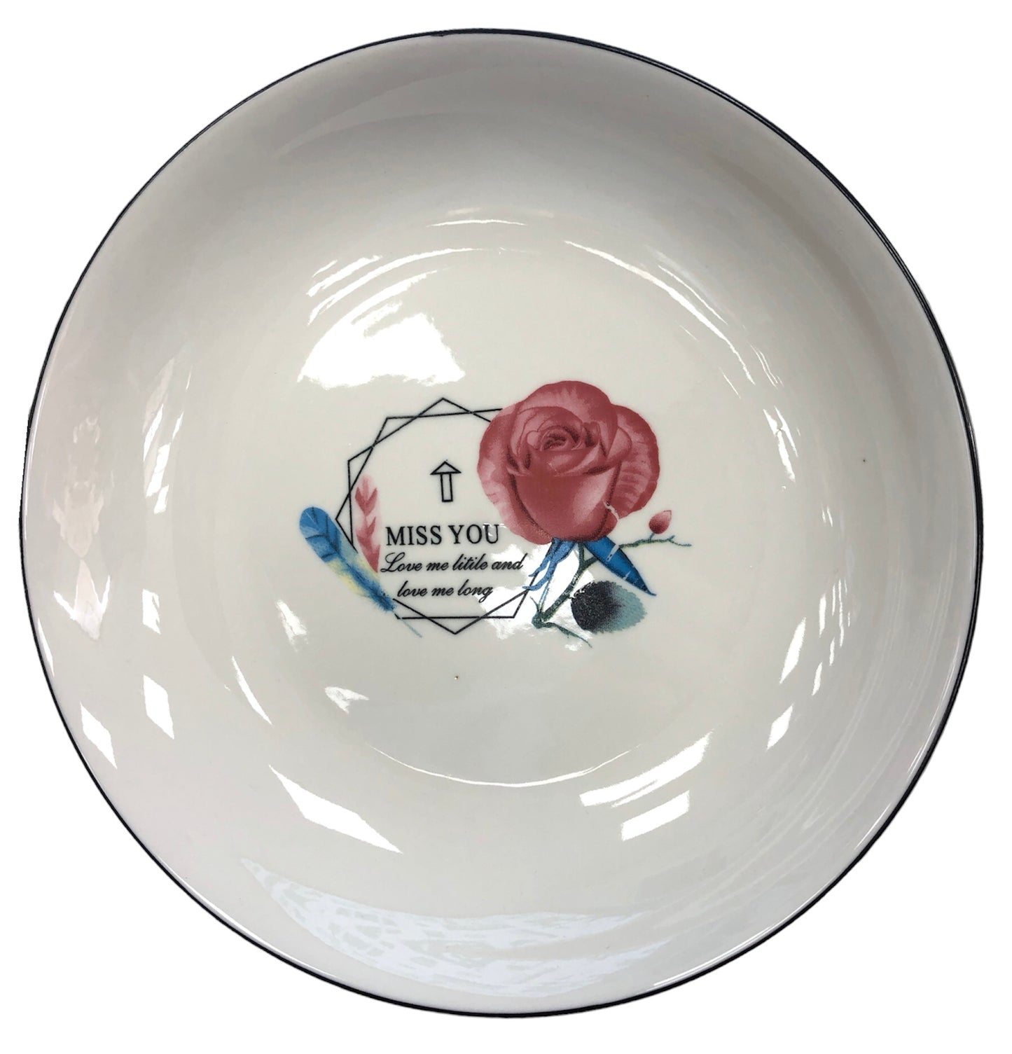 Rose ceramic plate