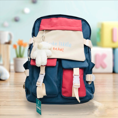 Colorful backpack with medal