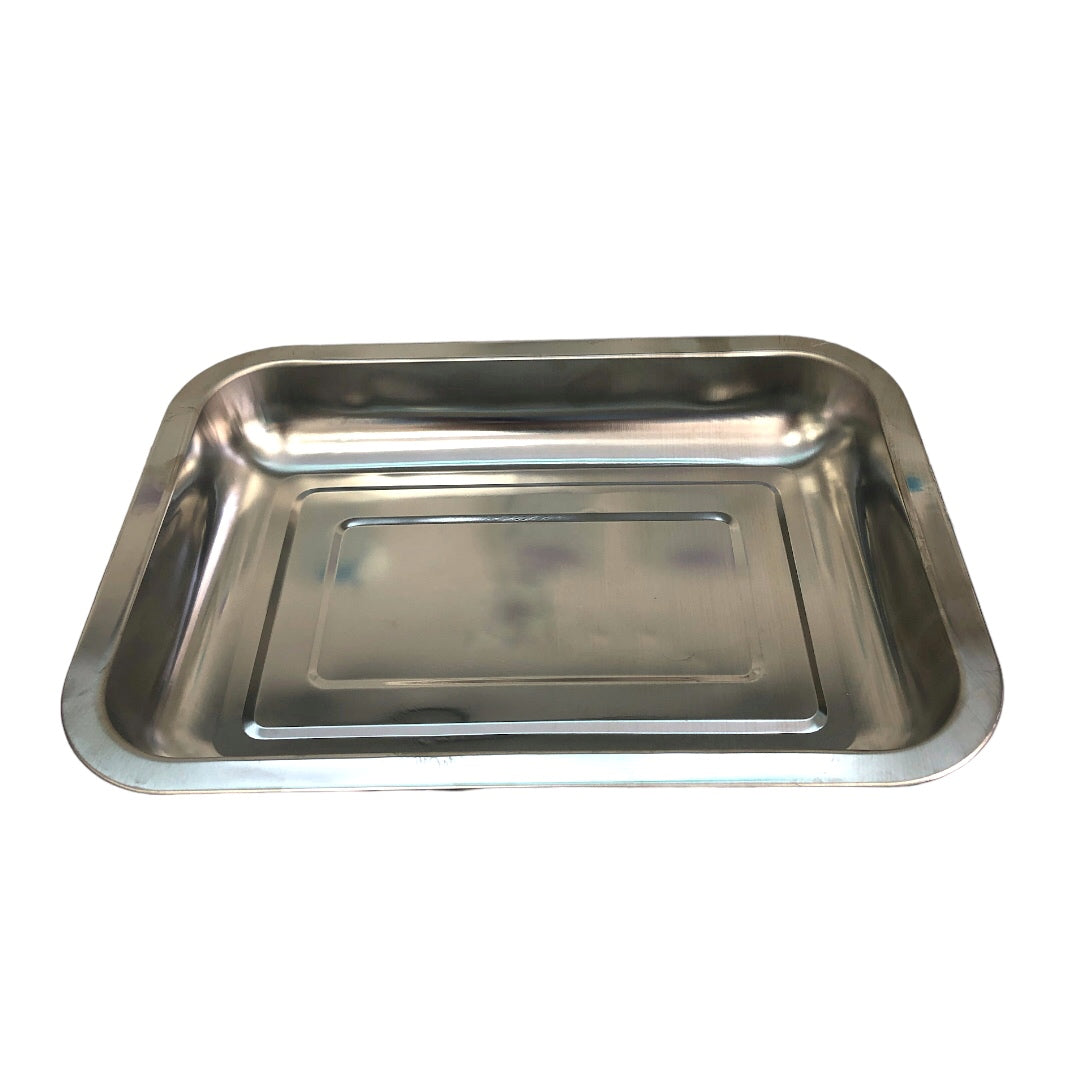 Stainless steel tray, two sizes