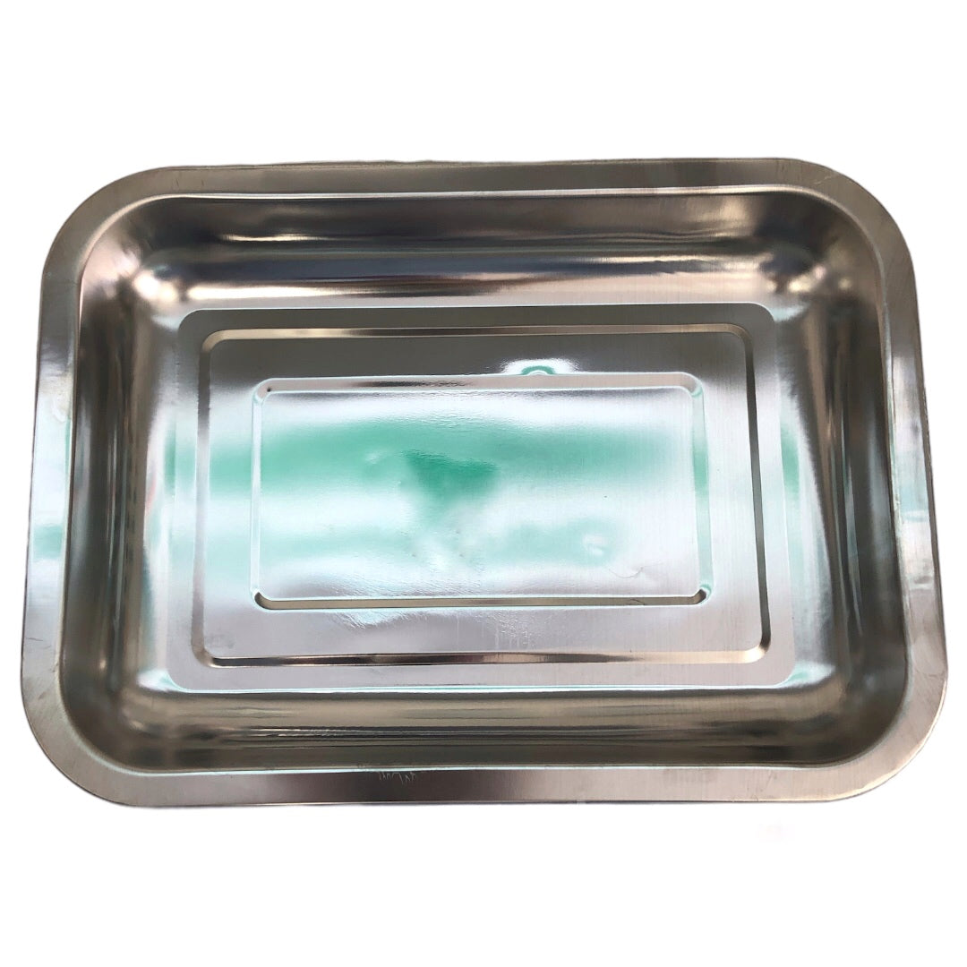 Stainless steel tray, two sizes