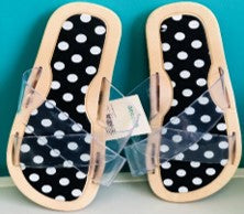 Black and white polka dot summer sandal